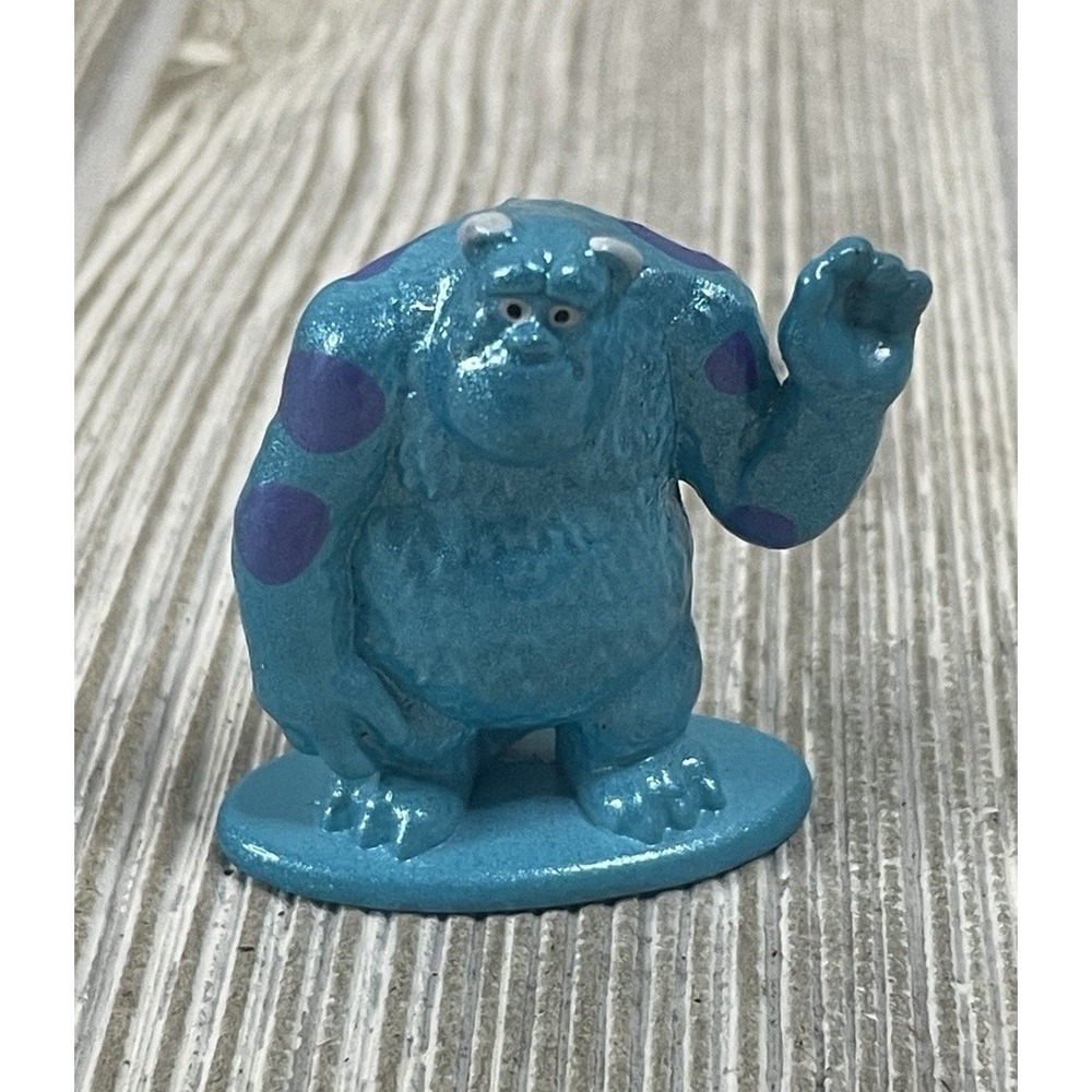 Disney Pixar Monsters Inc Sulley Mini Figure Blue Purple Spot Waving 99212